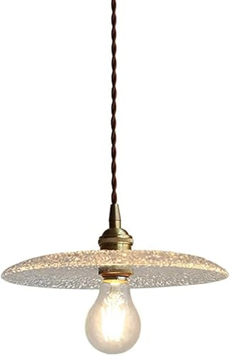 ZZLHY Luces LED lámpara Vidrio araña Transparente E27 con suspendida Ajustable patrón Martillo, luz de Techo