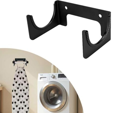 VANROUG Soporte de pared para tabla de planchar, colgador de tabla de planchar con patas en T para lavandería, ganchos para tabla de planchar