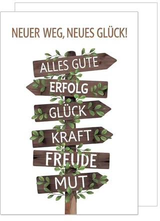 Edition Seidel Premium XXL Maxi Glückwunschkarte zum Abschied mit Umschlag Format DIN A4. Abschiedskarte mit Spruch Grußkarte Karte Jobwechsel Arbeit Neuer Weg für Kollegin und Kollegen (A4-AS1001)