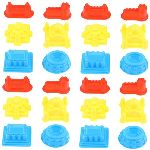 LRXIYODE Sandspielzeug Satz Kinder 30 Teile Sandburg Formen Aus Robustem Kunststoff Bunte Strandspaß Formen Für Drinnen Und Draußen
