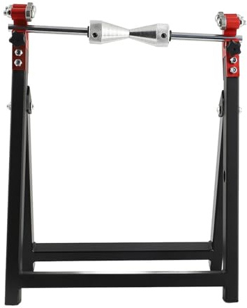 Klanata Supporto per equilibratrice pieghevole per ruote per moto – Strumento statico per centraggio ed equilibratura di pneumatici 5 x 23 con verniciatura a polvere