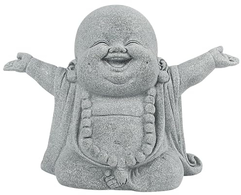 Buddha Statue Sandstein Gebet Mönch Figur Feng Shui Dekoration für Garten Outdoor und Meditation Raum, Bonsai Micro Landschaft Dekor für Aquarium Fisch Tank, Auto Garten Deko