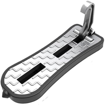 pedale piede pedale piede auto Portapacchi pieghevole per auto, gancio universale, pedale ausiliario, scala per bagagli da tetto(Extended In Silver)