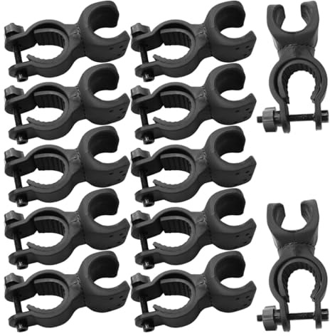 POPETPOP Universeller Stockhalter Kunststoff Schwarz für Rollstuhl | Weatherproof Konstruktion, Kompakt 20 Stück, für Gehstock und Rollstuhl, Vielseitiges Bausatz