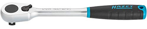 HAZET HiPer Feinzahn-Umschaltknarre 916HP I 12,5 mm (1/2 Zoll) Vierkantabtrieb, kleiner Betätigungswinkel (4 Grad), extrem belastbar: 1000 Nm I ermöglicht Einsatz in engsten Bauräumen