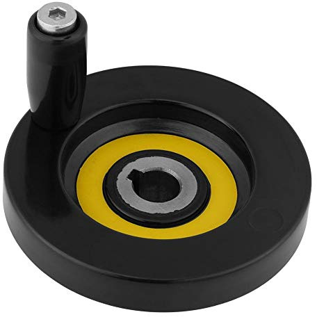 Back Corrugated Handwheel, Cabinet Hardware Knobs Lathe Machine Bakelite Handwheel with Revolving Handle(12 * 80mm)