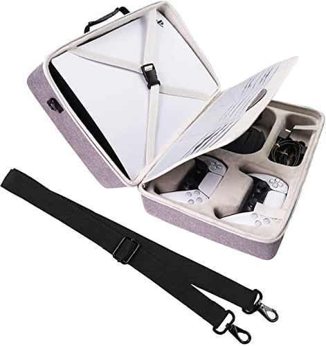 Khanka Eva Custodia Rigida da Viaggio per Sony Playstation 5 Controller.(solo scatola, bianca)