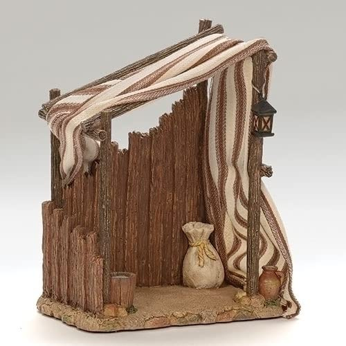 Fontanini by Roman Inc., Shepherd's Tent, 5 Shepherds Collection, Nativity Figure and Accessories, Hand Sculpted and Painted