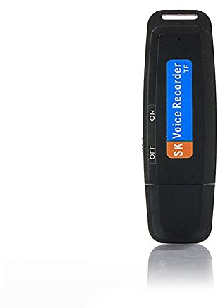 Iriisy Mini Registratore Vocale Spia 8-32GB Portatile USB Registratore Vocale Digitale Riproduzione di Musica a Forma di Disco WAV U per Conferenze, Interviste