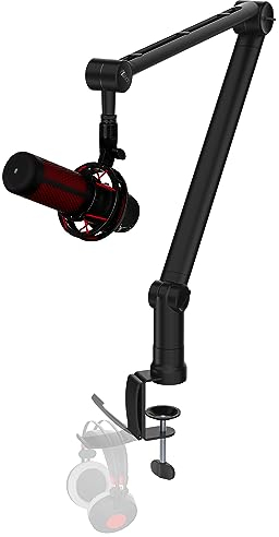 IXTECH Mikrofonarm für Hyperx Quadcast Rode Shure Sm7b Blue Yeti Gaming Mikrofon Halterung Mikrofonständer Tisch für Universelle Studio Mic Podcast Streaming Standmikrofon Boom Arm Elegance Modell