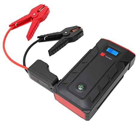 2000 A Auto Starthilfe, 12 V 20000 MAh Autobatterie Booster Pack, SOS POS-Funktion IP66 Tragbares Powerbank-Ladegerät für Bis zu 10 L Gas 6,0 L, LED-USB-Stromkreisschutz