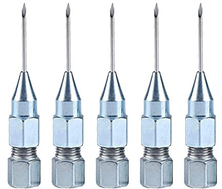 BENLIUDH Fettpressen-Nadelspitze, Nadelfettverschraubung, Edelstahl, Fetteinspritzdüsen-Adapter mit 0,3 cm NPT-Innengewinde (5 Stück)