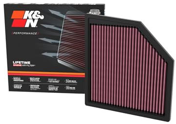 K&N Filtre à air de remplacement compatible avec BMW X1 (U11) & BMW Active Tourer (U06) (33-3180)