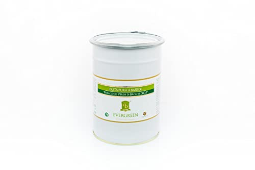 EVERGREEN- Pasta 100% Pistacchio DOP di Bronte & SlowFood Qualità certificata e garantita latta da 1KG