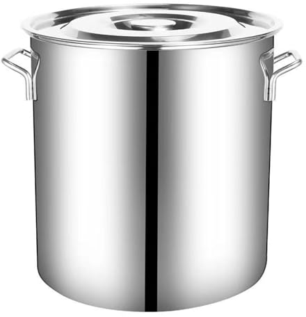 LOVIVER 20L Stainless Steel Soup Pot Multipurpose Cooking Pot Cookware Double Handle Composite Bottom Stockpot for Household Canteens