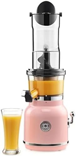 Slow Juicer Masticating Juicer Machine,Wide Groove Slow Juicer For Nutritious Fruit And Vegetable Juicer Spiral Cold Press Juicer,Masticating Juicers For Vegetables,Pink,Sensational421