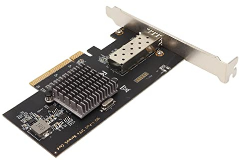 ASHATA Tarjeta de Red SFP con Chipset 82599EN, Gigabit Ethernet de 10 GB, Ranura PCIE X8, para Win 7/8/10/Server/, Ranura SFP