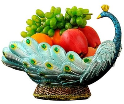 JUNYFFF Frutero De Cerámica, Vintage Cesta De Frutas De Cerámica Cerámica Juego De Cuencos para Decoración De Cocina, Verduras, Frutas, 37Cmx23x27cm