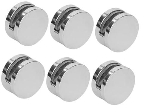 Alipis 6 Stück Spiegelklemmen aus Eisen Silber für 4–7mm Glas und Spiegel Korrosionsarm Einfache Montage für Bad und Zuhause