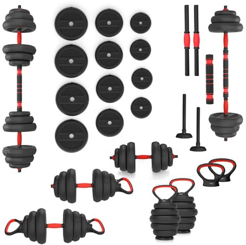 HMS 6-in-1 SGN120 Weight Set (BARBELL DUMBBELL UND KETTLEBELL) 20 KG