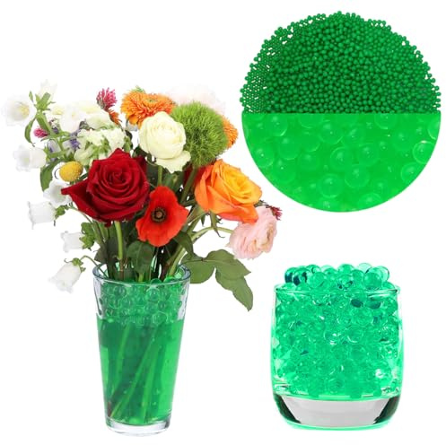 Wasserperlen 50 000 Stück Smaragdgrün Wasserperlen für Pflanzen Ungiftig Wiederverwendbare Water Beads Für Pflanzen Kügelchen Für Pflanzen, Vase Füllstoff und Deko