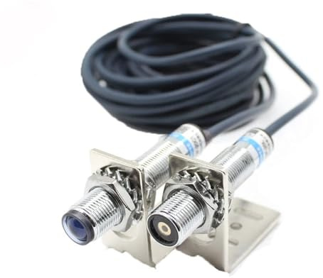 Kit de abridor automático de puerta corredera, E3F-20C1/E3F-20L Interruptor fotoeléctrico de haz láser Sensor de luz visible infrarroja para puerta corrediza de entrada(Color:NPN normal close)