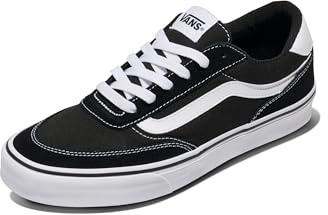 Vans Brooklyn Ls, Sneaker Herren, Wildleder Canvas Schwarz Weiß, 44 EU