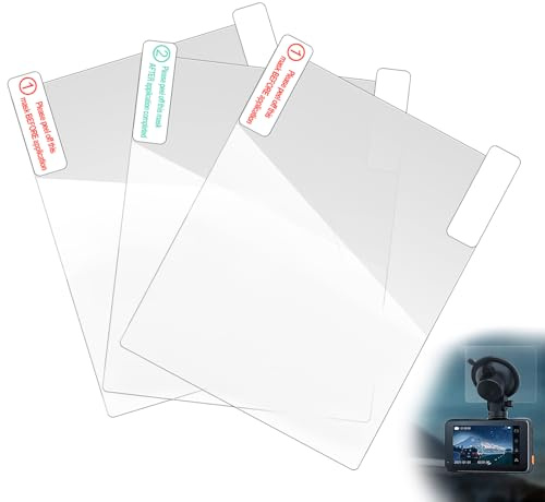 Kinretixia 3 Piezas Accesorios para cámara de Coche - Pegatinas estáticas, películas antiestáticas para una visión Clara en el Parabrisas - Compatible con dashcams (8 * 6cm)