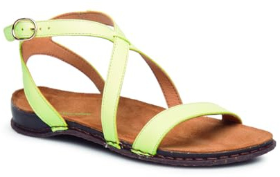 El Naturalista N5802 PANGLAO, Sandalias Planas Mujer, Lime, 41 EU Ancho