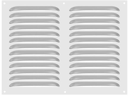 PATIKIL 16 x 12 Cubierta de Ventilación de Rejilla de Aire de Acero Inoxidable 304 Rejilla de Ventilación de Pantalla para Hogar Cocina Chimenea Baño Pared Techo Tono Plateado