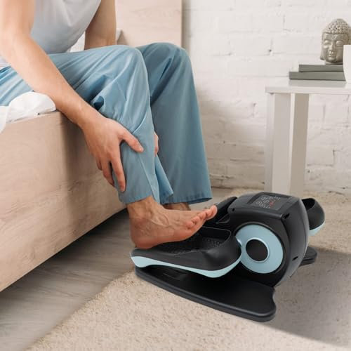 Under Schreibtisch Ellipsentrainer, Einstellbarer Geschwindigkeits mit Fernbedienung, Sitzende Pedal Exerciser zur Beine Erholung für Jugendliche Senioren und Erwachsene,60W