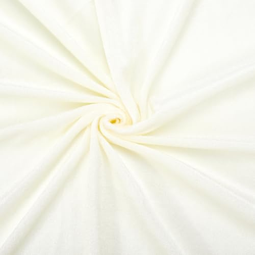 CABODYALS Tela de Terciopelo Beige Premium de 1 68 m Y 1 m Por Yarda Tela Vintage de Terciopelo Arrugado Ancho Tela Cuadrada de Poliéster Suave para Coser Confección de Ropa Tapicería Cortinas Mantele
