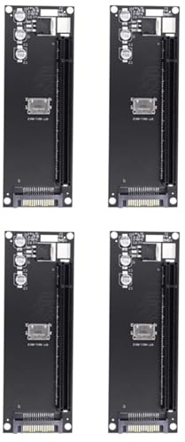 Agwuoetr 4X Adaptateur PCIe vers SFF-8611, Adaptateur Oculink SFF-8611 vers PCIe PCI-Express 16X 4X avec Port d'alimentation pour Carte Mère Graphique