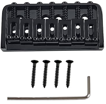 Pont de guitare à 7 cordes E avec vis et clé à molette - Pièces de rechange pour guitare de selle rigide - Facile à utiliser - Or solide