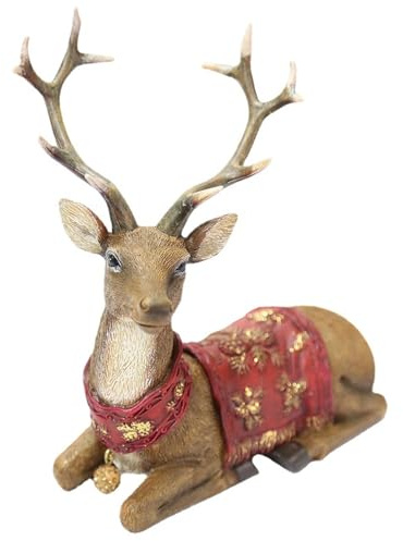 Dasbsug Figure realistiche di renna decorazioni natalizie cervo modello animale da collezione tavolo scrivania ornamento decorazioni per la casa regalo ornamento da tavolo