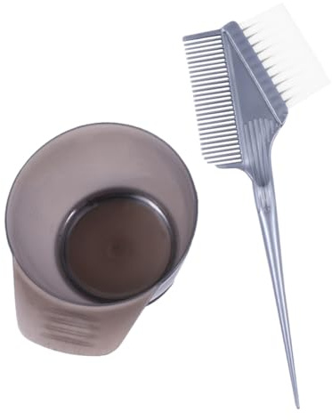 Mobestech 2 pièces Bol de Teinture Cheveux avec Poignée Plastique Bol Doseur Gradué pour Coloration et Mélange Facile Accessoires Indispensables pour Salon et Usage Maison Couleur Aléatoire