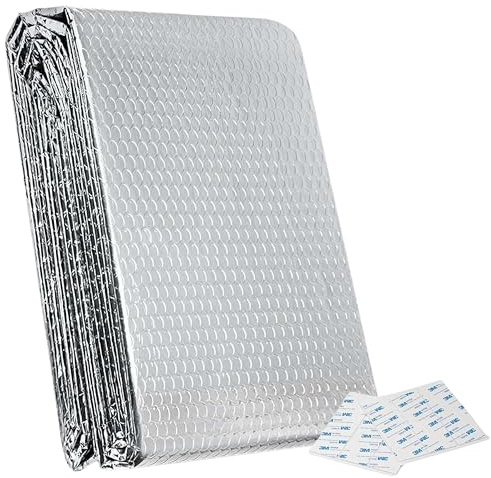 ALAYSTAR Radiator Insulation Foil Roll Reflective Heat Reflector Energy Saving Foil Sheet for Wall Roof Floor Ceiling Thermal Bubble Wrap Insulation Barrier to Reduce Heat Loss (5M X 60CM)