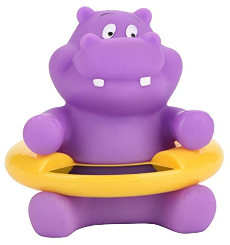 Termometro da bagnetto per bambini Simpatico ippopotamo Termometro digitale per vasca da bagno Giocattolo galleggiante Viola