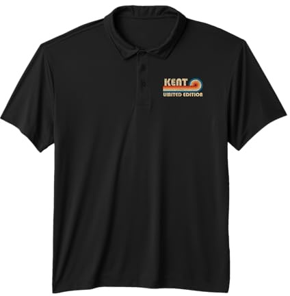 Kent Retro 70s 80s Sunset Stripe Performance Polo Shirt