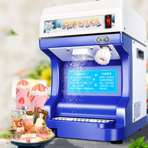 KCOAG Tritaghiaccio Professionale da 250 W, tritaghiaccio Elettrico, capacità di triturazione 120 kg/h, capacità 2 Litri, consistenza del Ghiaccio Regolabile, per Sale da tè, pasticcerie e Bar