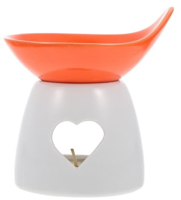 KICHOUSE Fornello per Fonduta di Cioccolato in Ceramica e Acciaio Inox, Scaldavivande per Sciogliere Cioccolato e Margarina, per Casa e Ristorante, Set 1 Pezzo Colore Colore Casuale