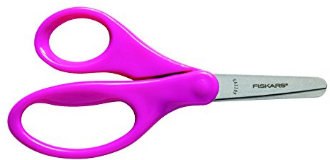 Fiskars Ciseaux enfant, + 6 ans, Longueur totale: 13 cm, Pour droitiers, Lames en acier inoxydable/Poignées en plastique, 1003856