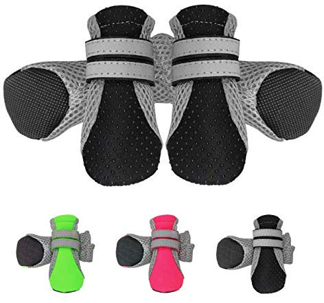 Reflective/Indoor Hundeschuh/Netzschuhe - Schwarz - L