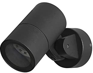 FORLIGHT Foco Proyector Exterior IP65 - Aplique de Pared y Techo Orientable para Terrazas y Porches, GU10 8W, Negro, Iluminación Resistente al Agua para Ambientes Exteriores