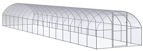 Chusui Outdoor-Hühnerstall, Kaninchenstall, Legenester Für Hühner, Hühnerhaus, 3x16x2 m Verzinkter Stahl