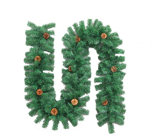 Odot 2.7M Weihnachtsgirlande Deko, Weihnachten Aussen mit Tannenzapfen Rote Beeren Künstliche Girlande Weihnachten Weihnachtsdeko für Treppen Kamine (Tannenzapfen (220T))