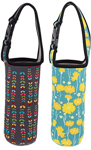 Toyvian 2pièces Housse Isotherme pour Bouteille Eau Étui De Bouteille Résistant Aux Brûlures Porte-Bouteille Léger Et Portable Maintient La Chaleur
