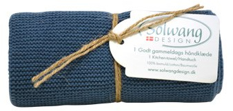 Solwang Handtuch Rustikales Blau Baumwolle gestrickt Geschirrtuch Küchentuch