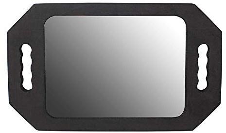Miroir de Coiffeur Manuel, (40,5×26 cm) Miroir de Maquillage Léger pour Salon de Coiffure avec Cadre en Mousse - Outil Professionnel pour Rasage Coiffure Maquillage - EVA