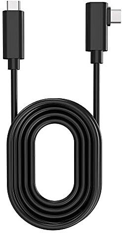 Easy Hood Cavo USB C a USB C compatibile per cuffie Oculus Quest/Quest 2 / Oculus Link VR, ad angolo retto Tipo C per trasferimento dati ad alta velocità e ricarica rapida, USB3.2 Gen1 5Gbps/3A 5m